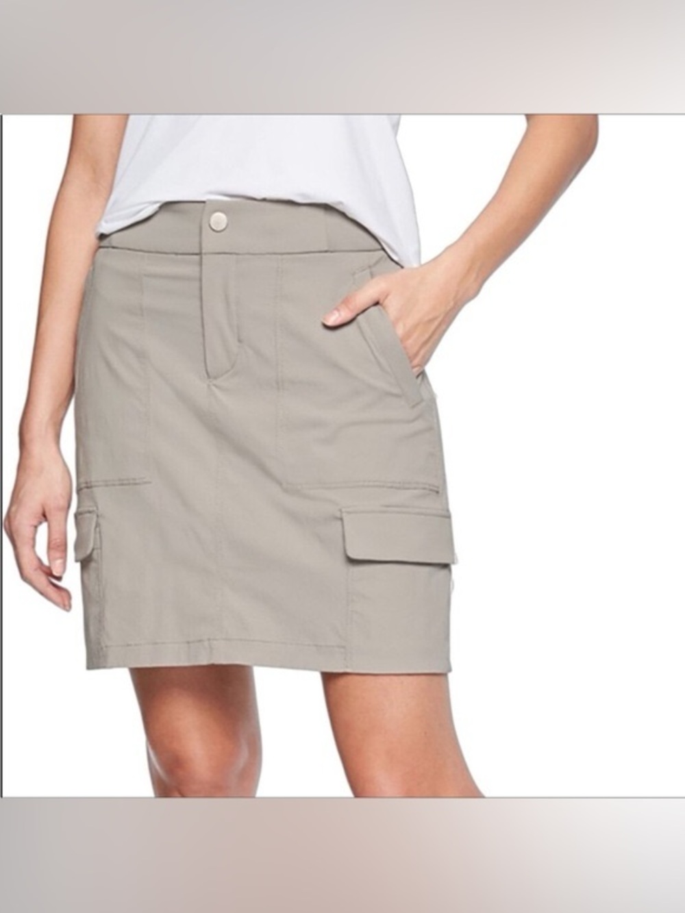 Athleta Trekkie Skort Neutral Light Gray Size 10